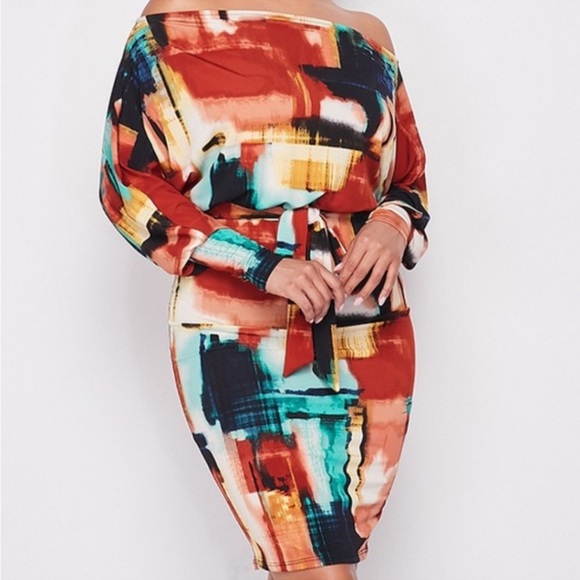 Votique Los Angeles Woman's Mini Dress Contemporary Print Size M - Picture 3 of 16